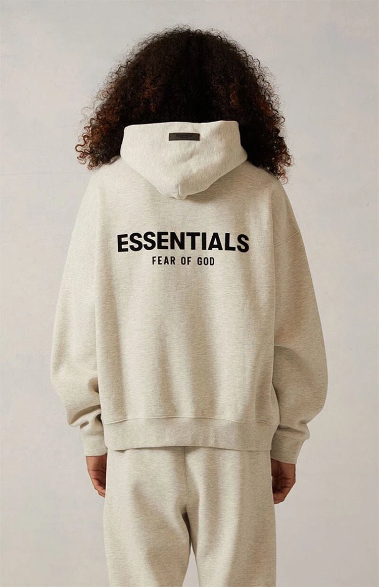 FEAR OF GOD FOG ESSENTIALSHigh street plush printed hoodie sweatshirt