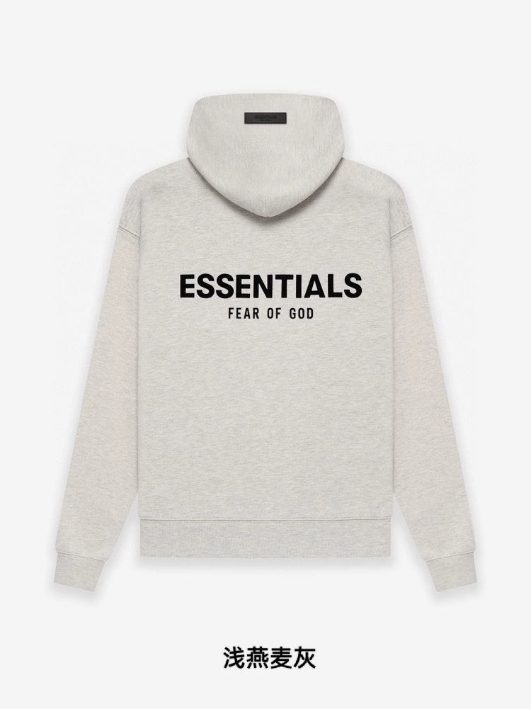 FEAR OF GOD FOG ESSENTIALSHigh street plush printed hoodie sweatshirt
