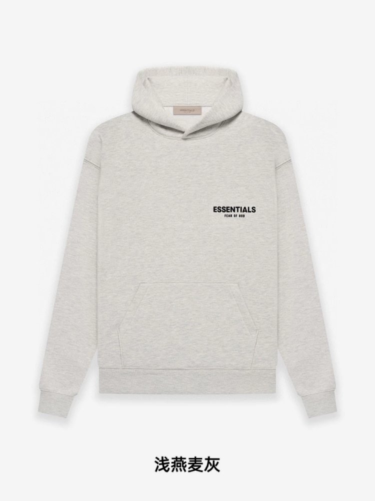 FEAR OF GOD FOG ESSENTIALSHigh street plush printed hoodie sweatshirt
