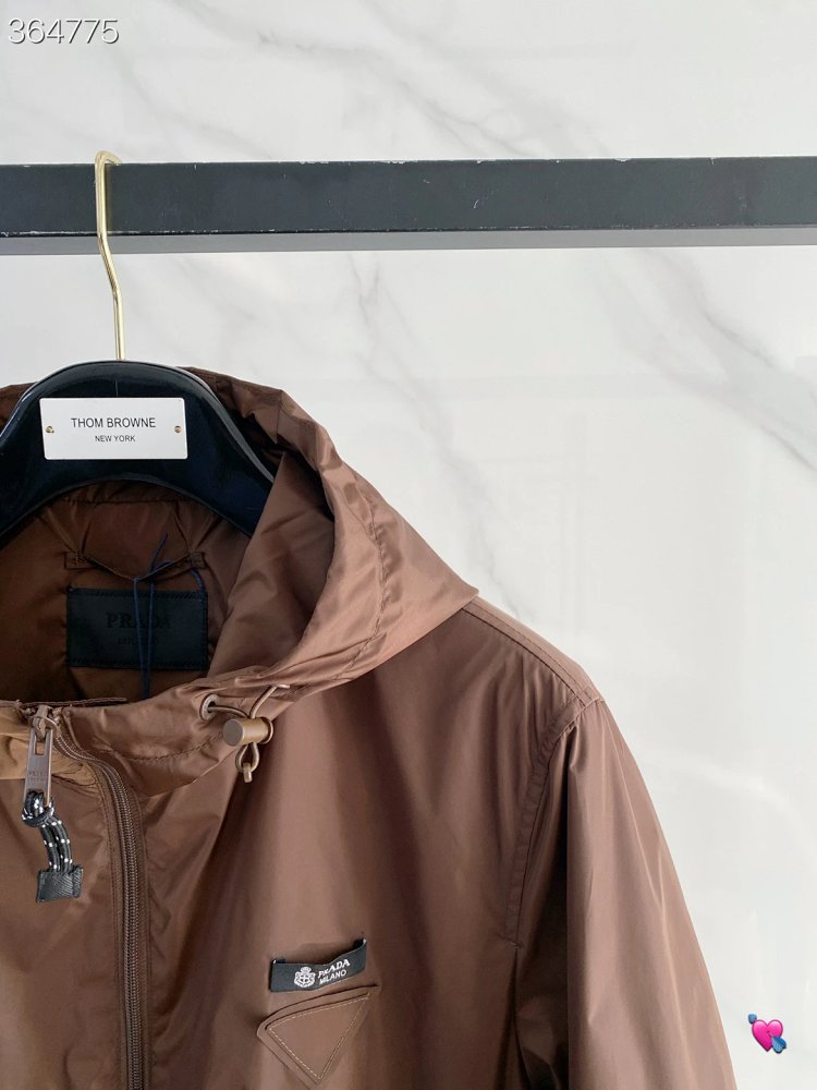 Prada 2026 Spring/Summer New Men's Fashion Hooded Casual Jacket
