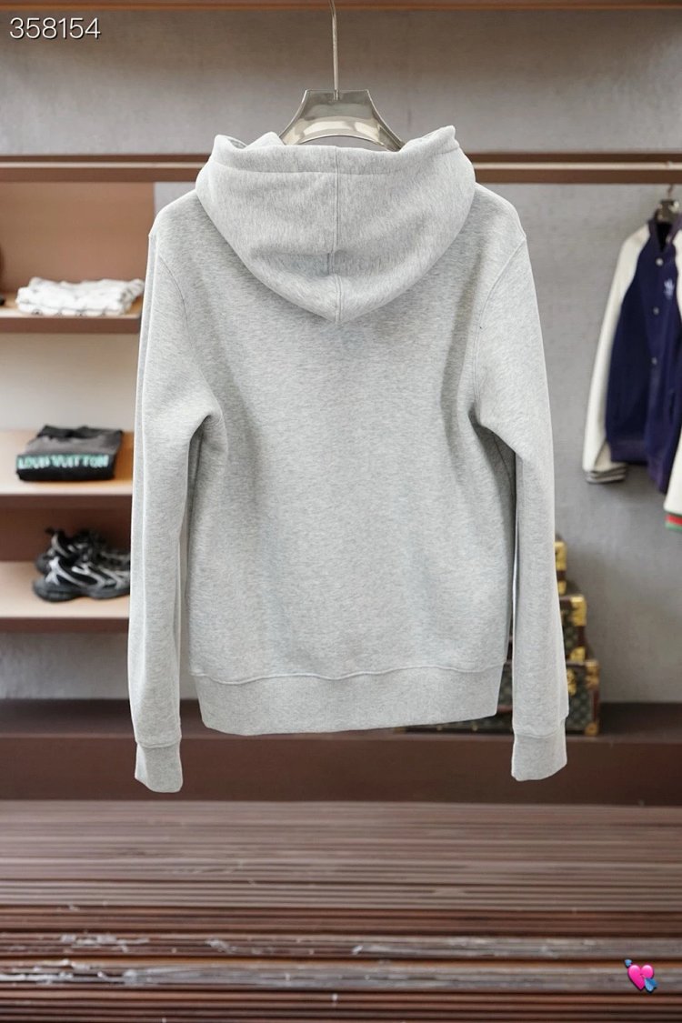 DiorDior classic CD embroidered hooded pure cotton men's fashionable casual hooded sweatshirt