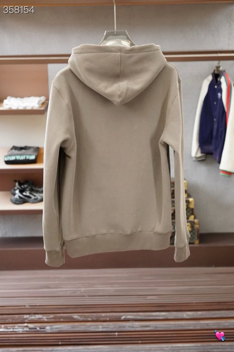 DiorClassic CD embroidered hooded pure cotton men's fashionable casual hooded sweatshirt