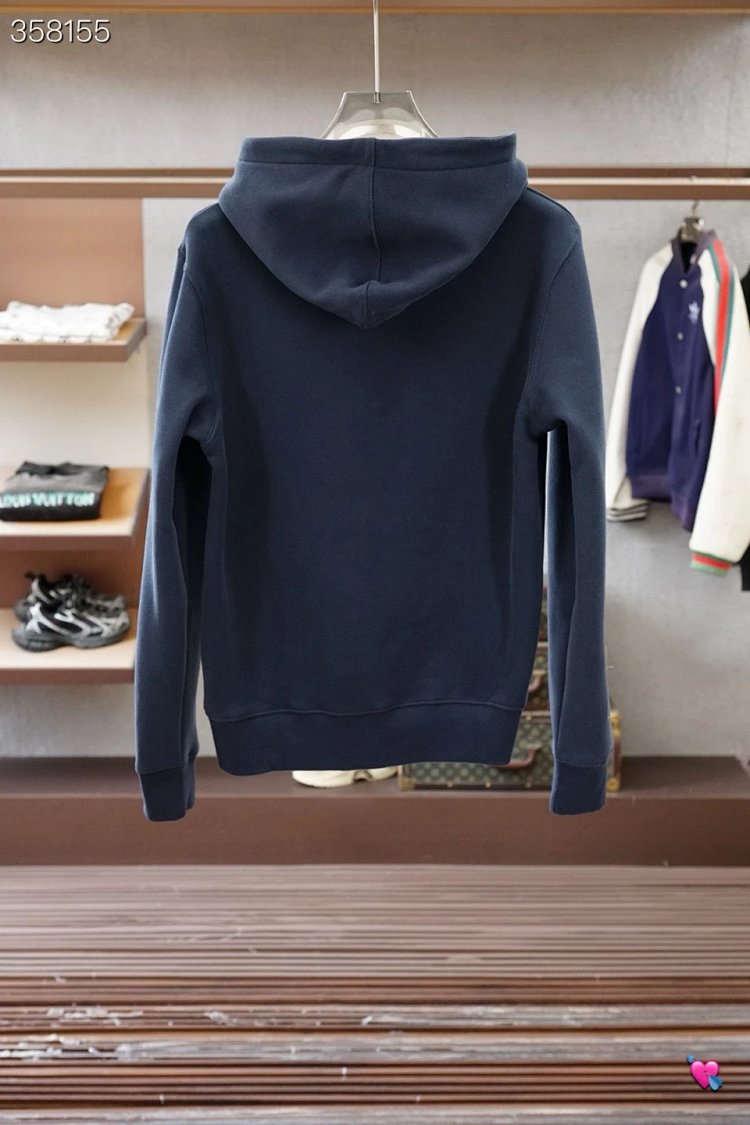 DiorDior classic CD embroidered hooded pure cotton men's fashionable casual hooded sweatshirt