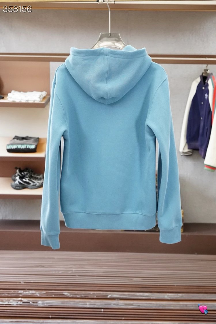 DiorDior classic CD embroidered hooded pure cotton men's fashionable casual hooded sweatshirt