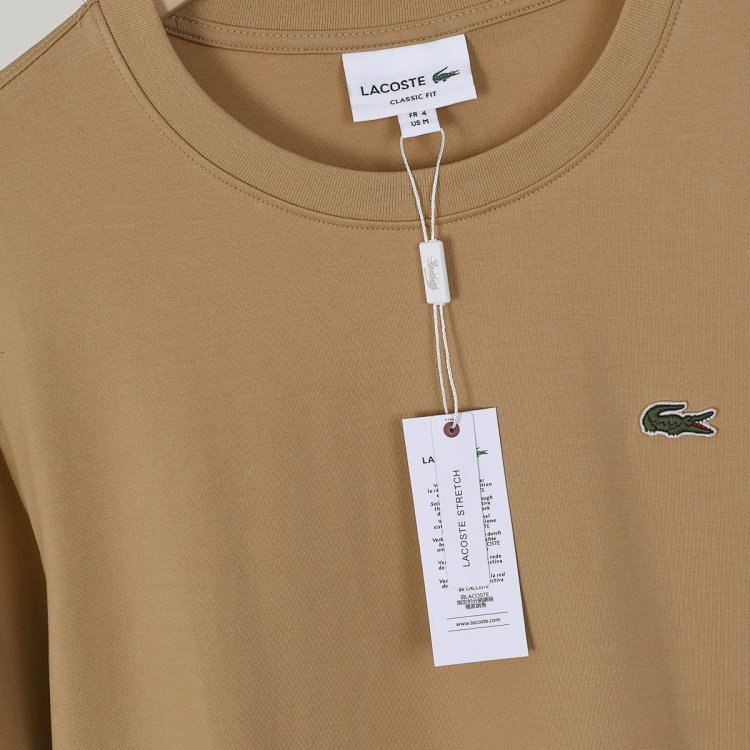 LACOSTE  French crocodile men's pure cotton round neck long sleeved T-shirt TH7307