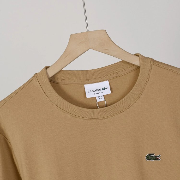 LACOSTE  French crocodile men's pure cotton round neck long sleeved T-shirt TH7307
