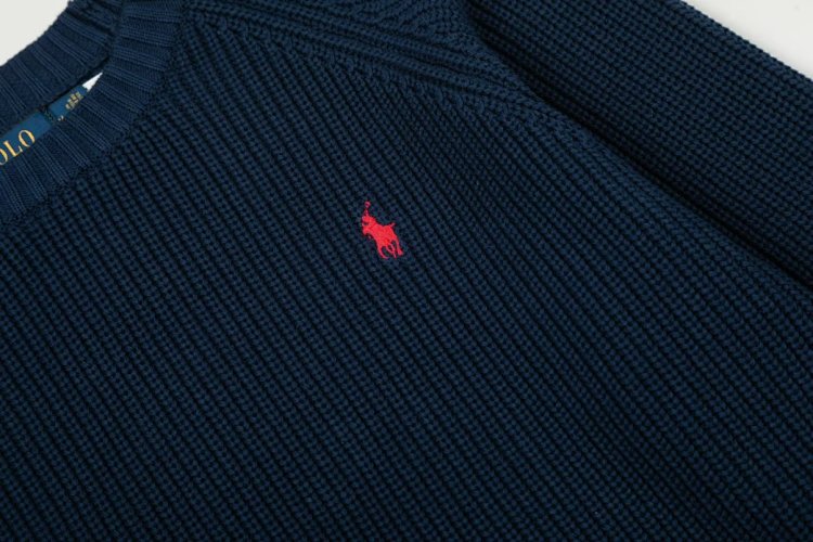 Ralph Lauren's new round neck embroidered knitted sweater