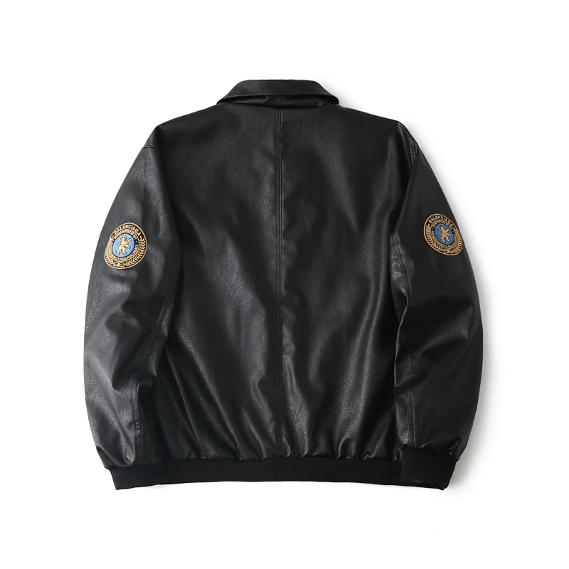 Balenciaga   Simulated PU leather jacket with loose fit