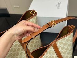 Celine  Bucket bag, new women's bag, Triumphal Arch bucket bag, leather tote bag, women's diagonal cross bag, single shoulder commuting bag, large capacity
