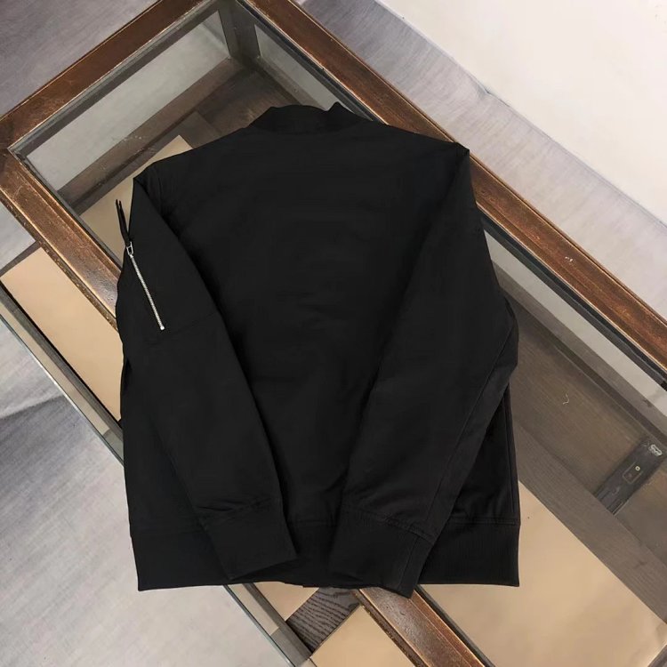 Prada men's jacket baseball collar zipper jacket cardigan solid color men's casual