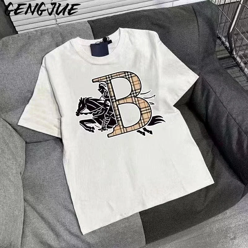 Chrome HeartsLight Luxury Short Sleeve T-shirt Men's Cross Top Half Sleeve Unisex CH Short Sleeve
