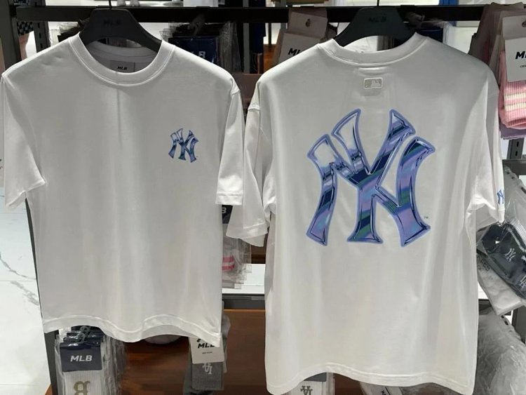 MLBLight luxury short sleeved t-shirt men's round neck half sleeved top unisex