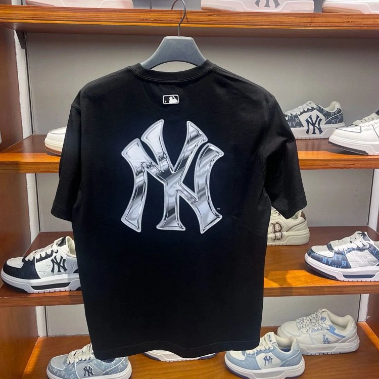 MLBLight luxury short sleeved t-shirt men's round neck half sleeved top unisex