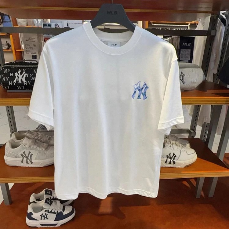 MLBLight luxury short sleeved t-shirt men's round neck half sleeved top unisex