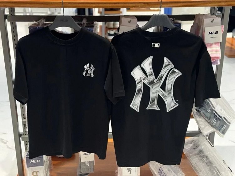 MLBLight luxury short sleeved t-shirt men's round neck half sleeved top unisex