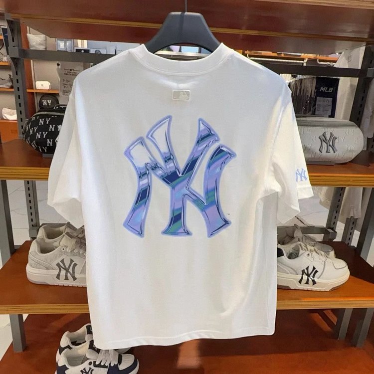 MLBLight luxury short sleeved t-shirt men's round neck half sleeved top unisex