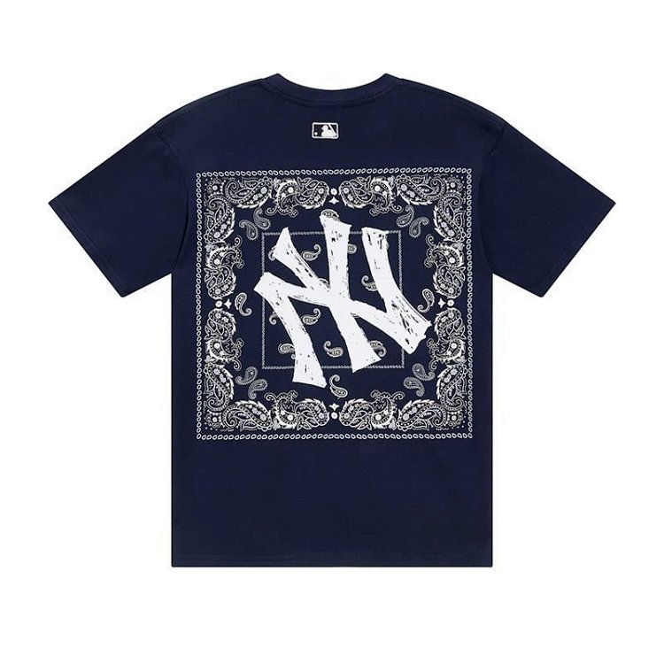 MLBLight luxury short sleeved t-shirt men's round neck half sleeved top unisex