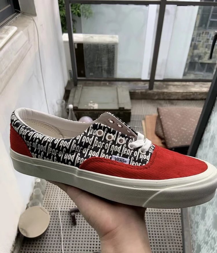 Wansi board shoes, one foot low cut shoesFear of God x Vans Era 95 dx white black fog 