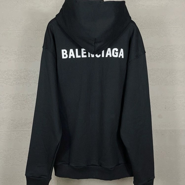 Balenciaga hooded sweatshirt, light luxury jacket, unisex top, long sleeved