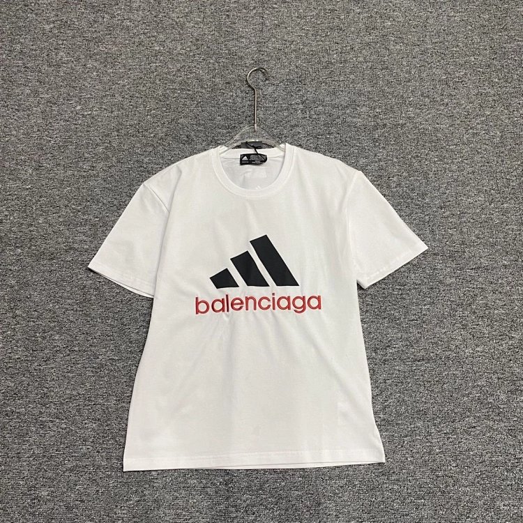 Balenciaga Adidas Joint Short Sleeve Fashion Show with Large Logo
