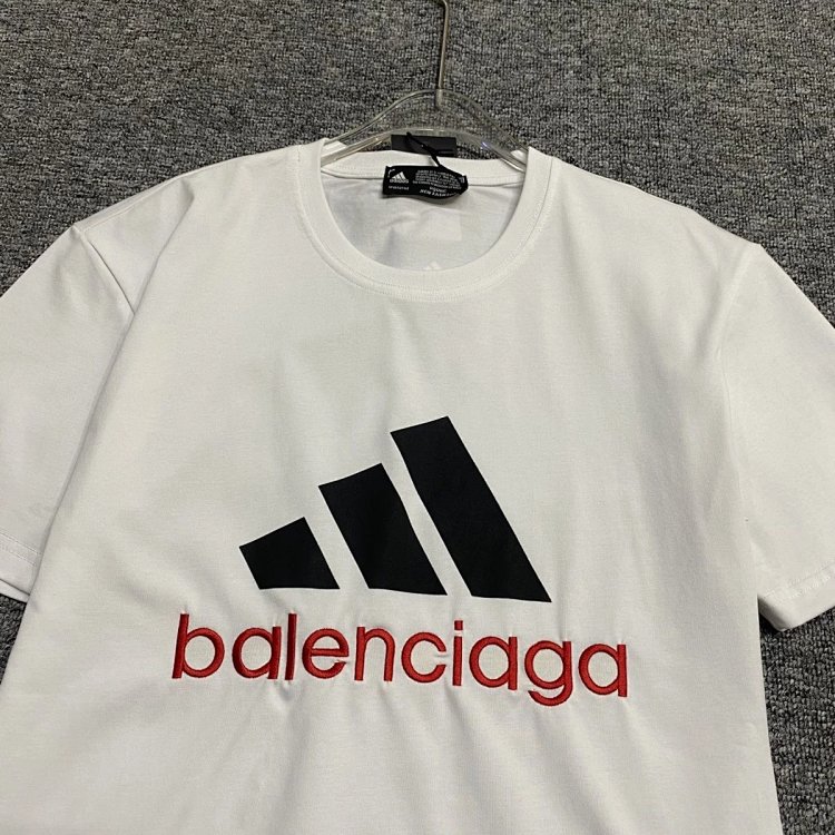 Balenciaga Adidas Joint Short Sleeve Fashion Show with Large Logo