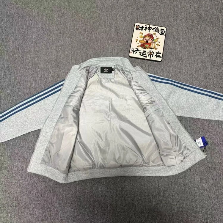 Adidas Three Leaf Clover Spring New Coat Stand up Collar Casual Embroidery Men's and Women's Versatile