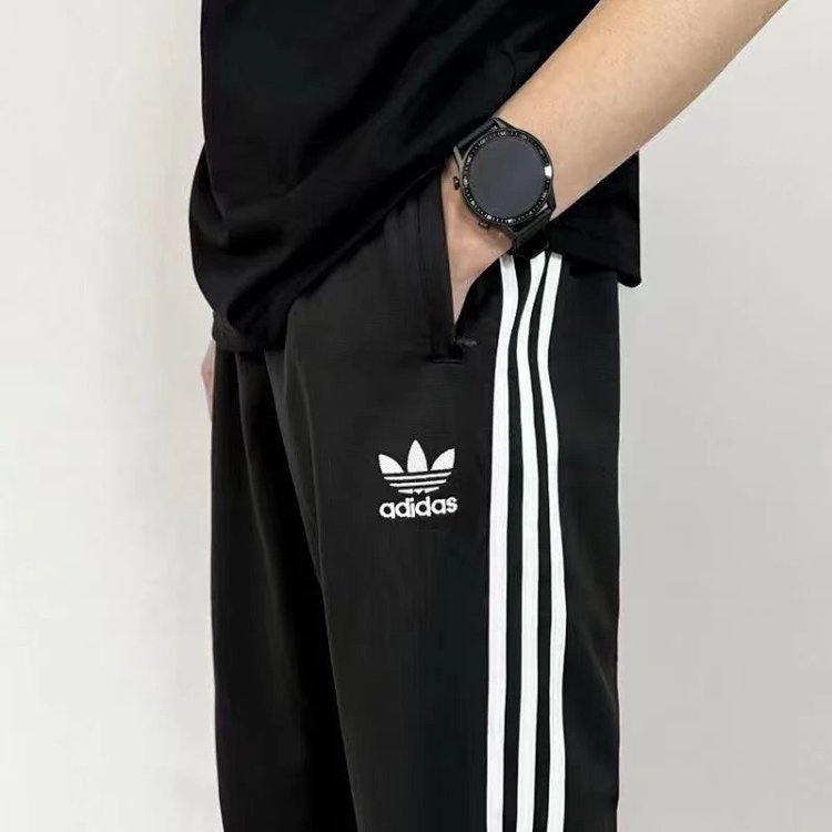 Adidas Classic Sports Clover Three Bar Men's and Women's New Embroidered Sports Pants