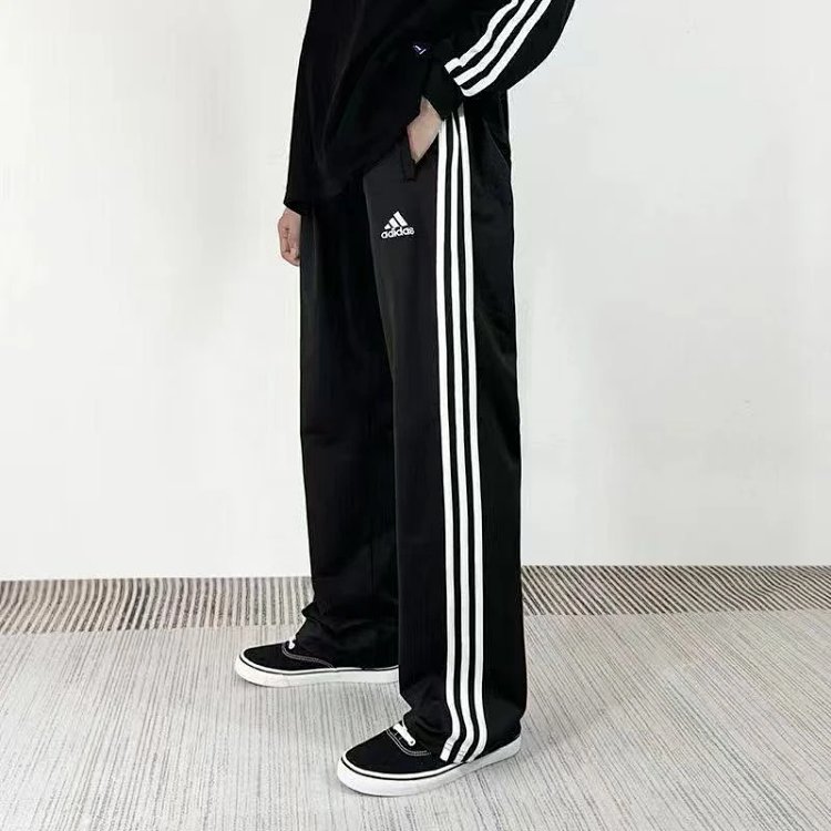 Adidas Classic Sports Clover Three Bar Men's and Women's New Embroidered Sports Pants