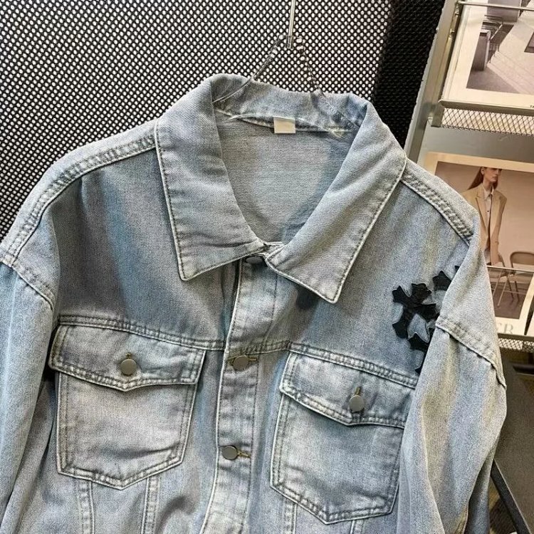 Chrome Hearts Light Luxury Cowboy Printed Coat Spring and Autumn Unisex Trendy Brand Men