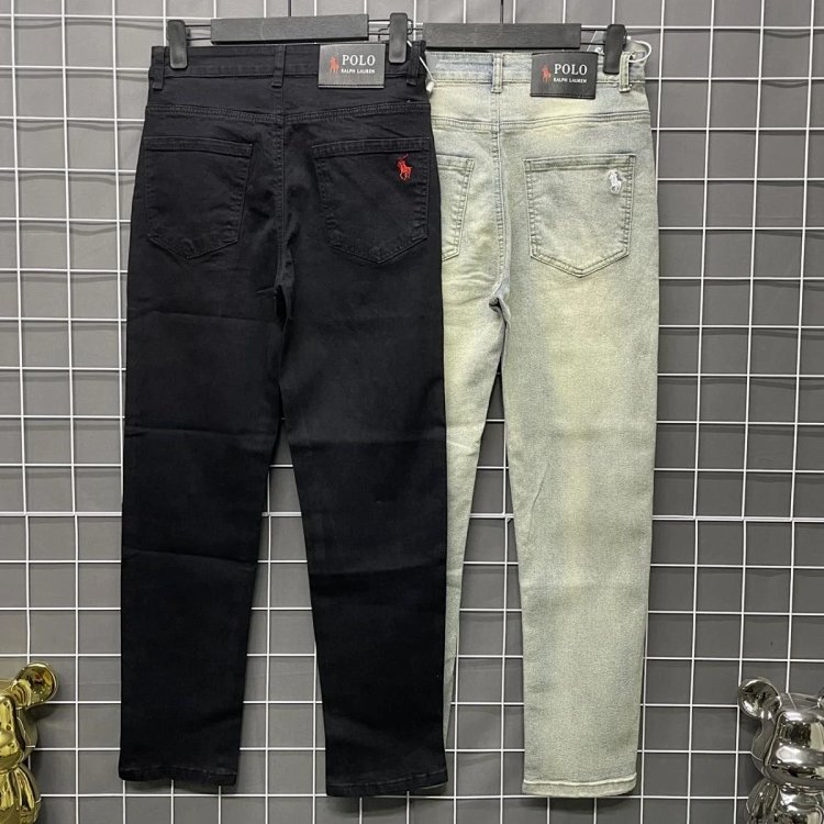 Ralph Lauren jeans embroidered casual pants straight leg slim fit pants