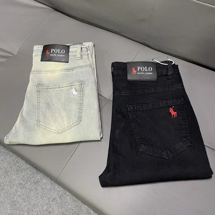 Ralph Lauren jeans embroidered casual pants straight leg slim fit pants