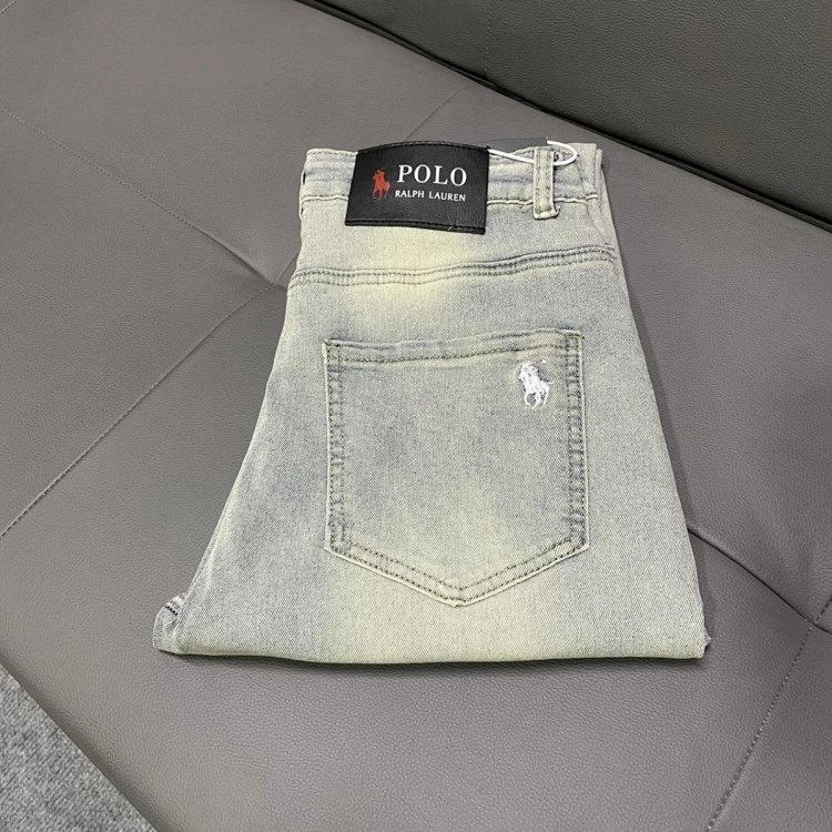Ralph Lauren jeans embroidered casual pants straight leg slim fit pants