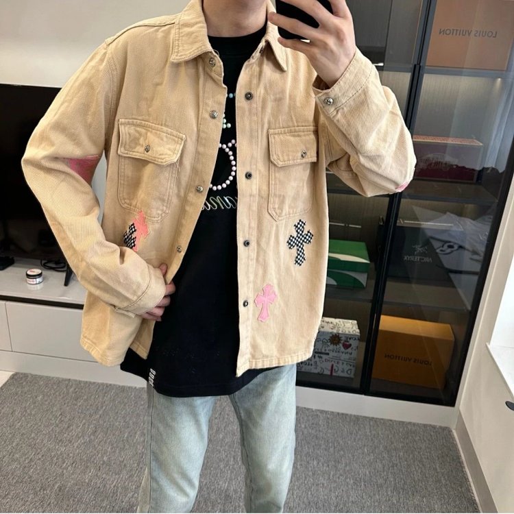 7743715359 Light Luxury Cowboy Coat Spring and Autumn Same Style Trendy Brand Men's Clothing