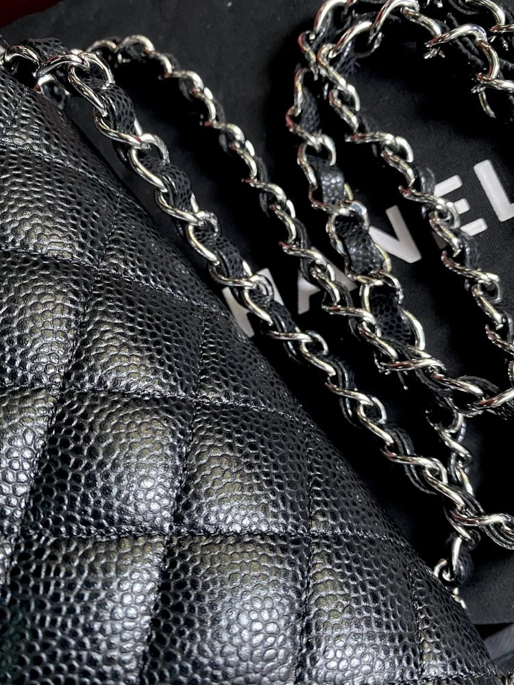 Chanel genuine leather women's bag with diamond grid chain shoulder crossbody bag