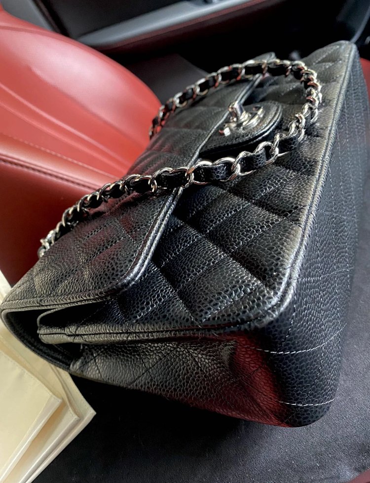Chanel genuine leather women's bag with diamond grid chain shoulder crossbody bag