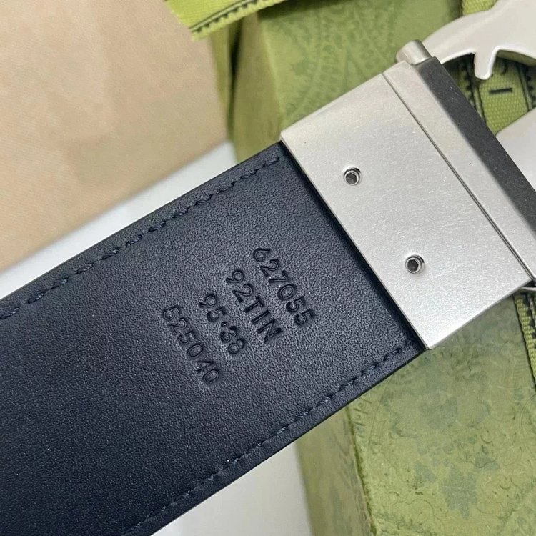 Gucci men's and women's belt PVC distressed calf leather vintage
