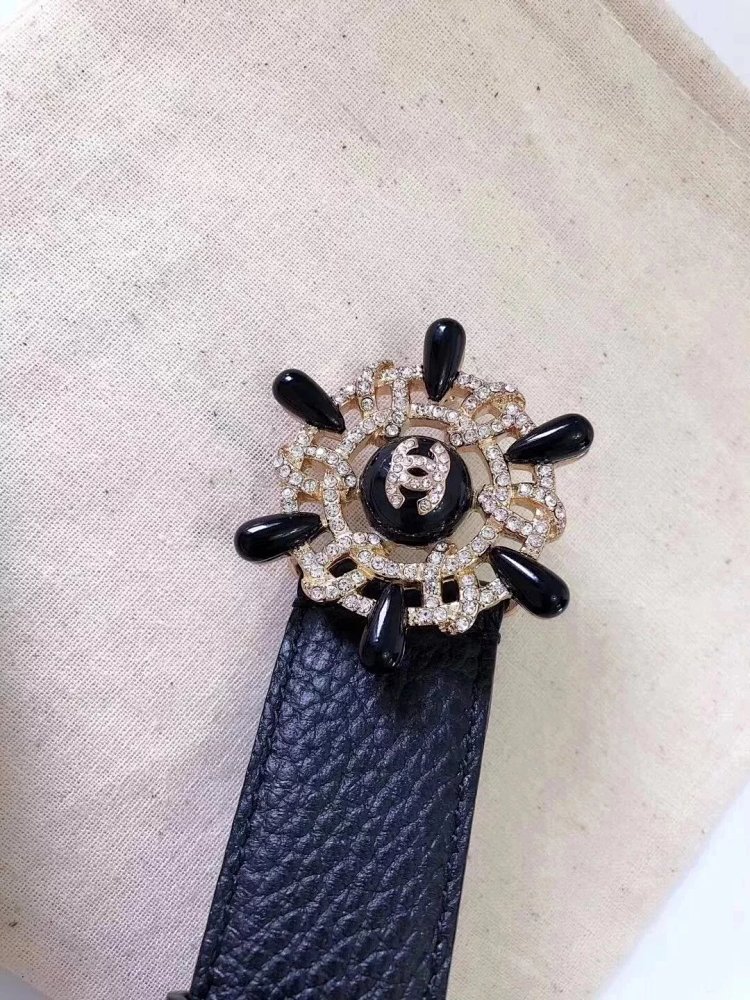 Chanel casual versatile full leather belt
