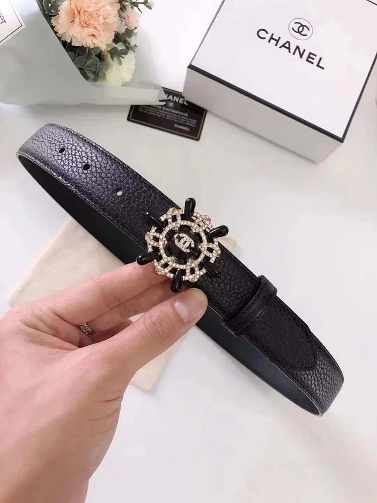 Chanel casual versatile full leather belt