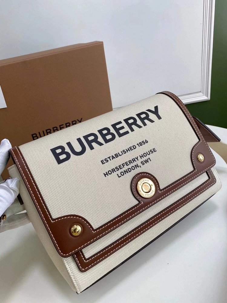 Burberry crossbody bag, single shoulder women's bag, Vintage plaid patchwork leather, Note crossbody bag 