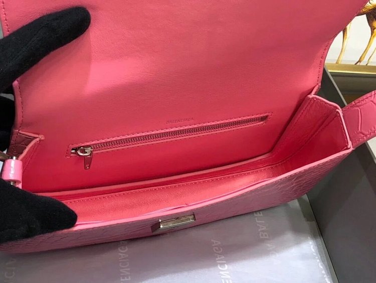 Balenciaga Crocodile Pattern Head Layer Calfskin Single Shoulder Handheld Underarm Bag Women's Bag
