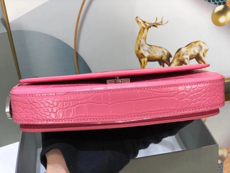 Balenciaga Crocodile Pattern Head Layer Calfskin Single Shoulder Handheld Underarm Bag Women's Bag