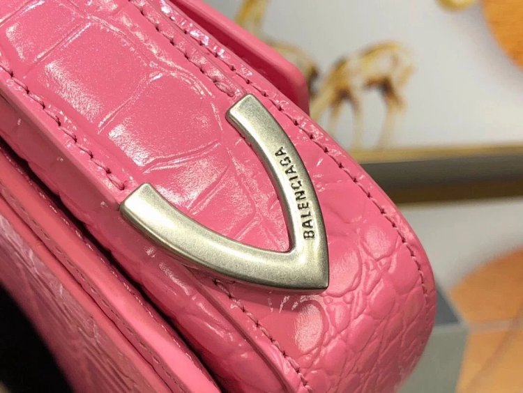 Balenciaga Crocodile Pattern Head Layer Calfskin Single Shoulder Handheld Underarm Bag Women's Bag