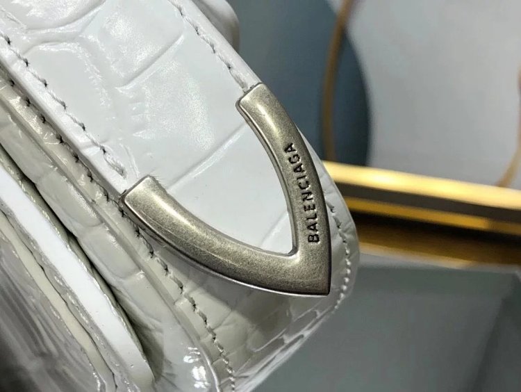 Balenciaga Crocodile Pattern Head Layer Calfskin Single Shoulder Handheld Underarm Bag Women's Bag
