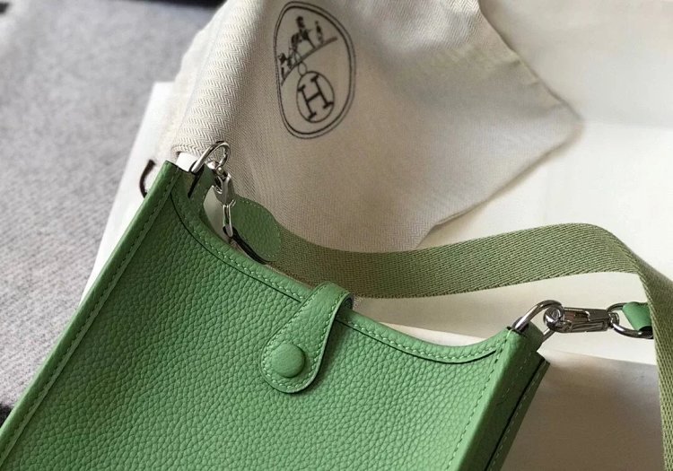 Hermes mini calf leather hollow shoulder crossbody buckle women's bag