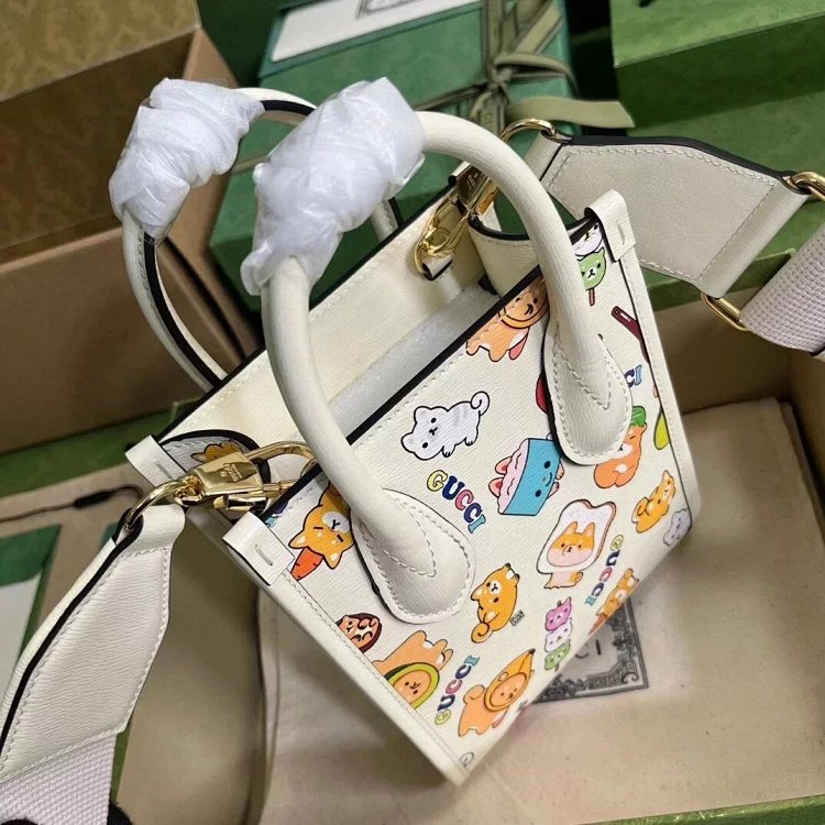 Gucci animal print mini tote bag music score bag crossbody bag shoulder bag unisex 699406