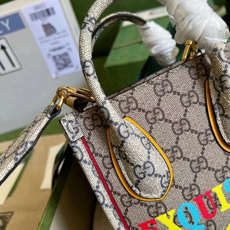 Gucci animal print mini tote bag music score bag crossbody bag shoulder bag unisex 699406
