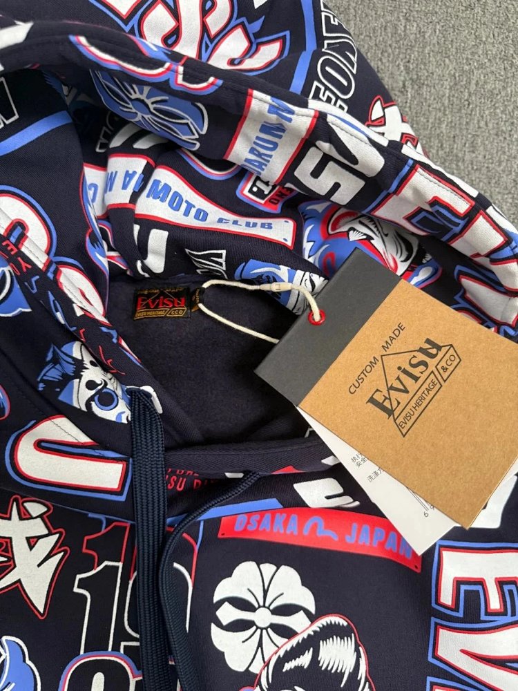 EVISU full print hoodie