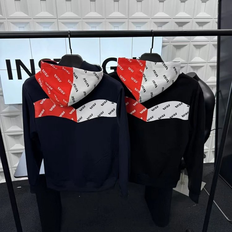 EVISU hooded red and white hoodie