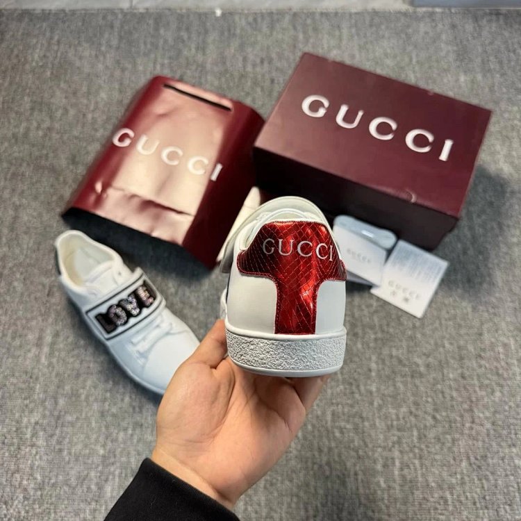 Gucci Bright Diamond Love Patch Casual Shoes Board Shoes