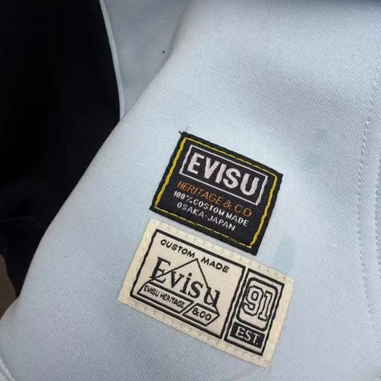 EVISU black and blue dual tone hoodie